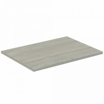 Blat pentru lavoar gri deschis lemn Ideal Standard Connect Air fara decupaj 60 cm