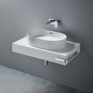 Blat pentru lavoar Ideal Standard Adapto fara decupaj alb lucios 85 cm