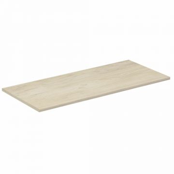 Blat pentru lavoar maro deschis lemn Ideal Standard Connect Air fara decupaj 100 cm