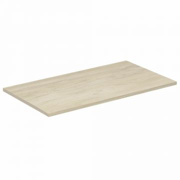 Blat pentru lavoar maro deschis lemn Ideal Standard Connect Air fara decupaj 80 cm
