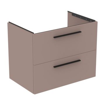 Dulap baza suspendat Ideal Standard i.life B gri - bej mat 2 sertare 80 cm