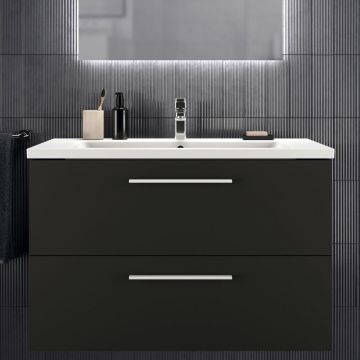 Dulap baza suspendat Ideal Standard i.life B gri carbon mat 2 sertare 100 cm