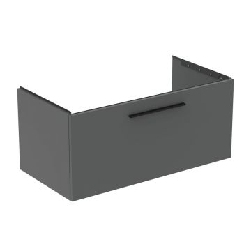 Dulap baza suspendat Ideal Standard i.life B gri quartz mat 1 sertar 100 cm