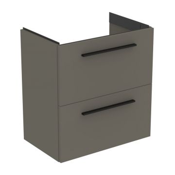 Dulap baza suspendat Ideal Standard i.life S 2 sertare gri 60 cm