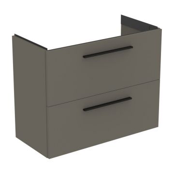 Dulap baza suspendat Ideal Standard i.life S 2 sertare gri 80 cm