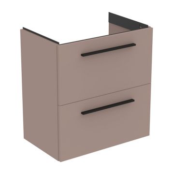 Dulap baza suspendat Ideal Standard i.life S 2 sertare gri - bej 60 cm