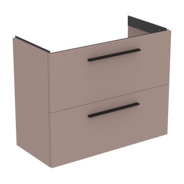 Dulap baza suspendat Ideal Standard i.life S 2 sertare gri - bej 80 cm