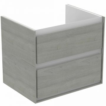 Dulap suspendat pentru lavoar gri deschis lemn Ideal Standard Connect Air 60 cm