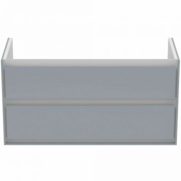 Dulap suspendat pentru lavoar gri deschis mat Ideal Standard Connect Air 100 cm