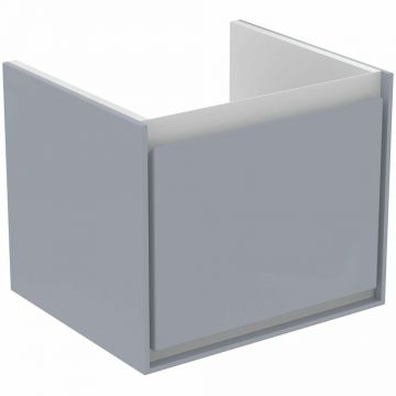 Dulap suspendat pentru lavoar gri deschis mat Ideal Standard Connect Air Cube 48.5 cm
