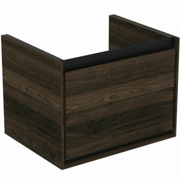 Dulap suspendat pentru lavoar lemn inchis Ideal Standard Connect Air Cube 53.5 cm