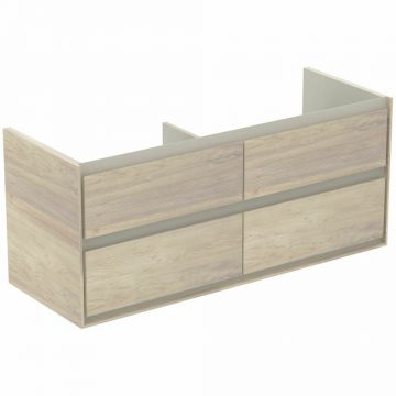 Dulap suspendat pentru lavoar maro deschis lemn Ideal Standard Connect Air 120 cm