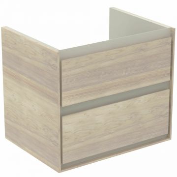 Dulap suspendat pentru lavoar maro deschis lemn Ideal Standard Connect Air 60 cm