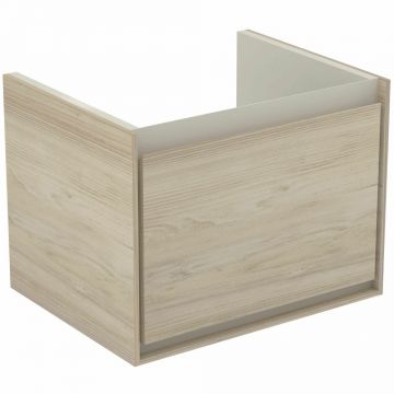 Dulap suspendat pentru lavoar maro deschis lemn Ideal Standard Connect Air Cube 53.5 cm
