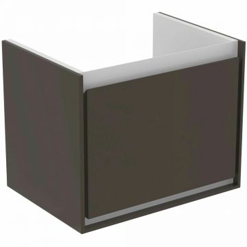 Dulap suspendat pentru lavoar maro inchis lemn Ideal Standard Connect Air 50 cm