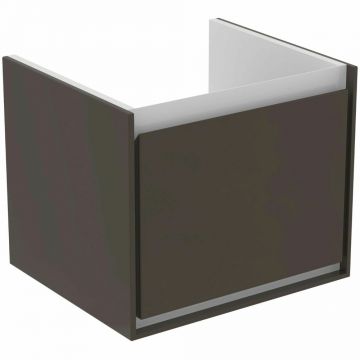 Dulap suspendat pentru lavoar maro inchis lemn Ideal Standard Connect Air Cube 48.5 cm