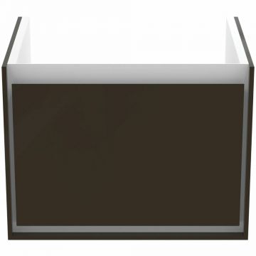 Dulap suspendat pentru lavoar maro inchis lemn Ideal Standard Connect Air Cube 53.5 cm