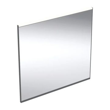Oglinda cu iluminare si dezaburire Geberit Option Plus Square 75 cm negru - aluminiu eloxat