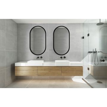Oglinda de baie Venti Oslo negru 50 cm x 90 cm