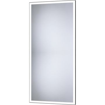 Oglinda reversibila dreptunghiulara LED Dubiel Vitrum Solid Black 50x100 cm