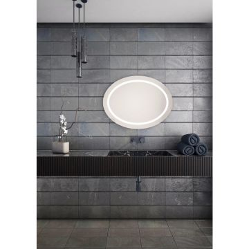 Oglinda ovala LED Dubiel Vitrum Dione 85x65 cm