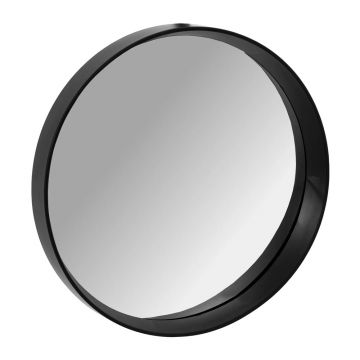 Oglinda rotunda Rea Loft JZ-50 rama metalica neagra 50 cm