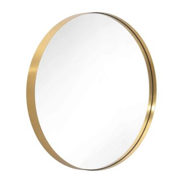 Oglinda rotunda Rea MR20G rama metalica aurie 70 cm