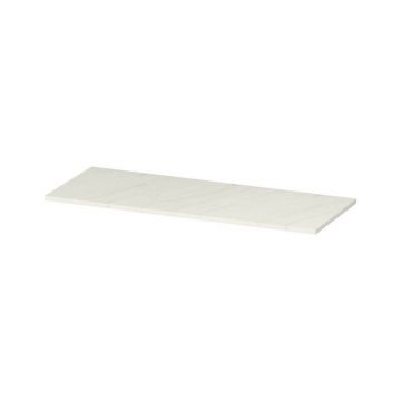Blat pentru lavoar alb din PAL finisaj marmura Cersanit Larga 120 cm