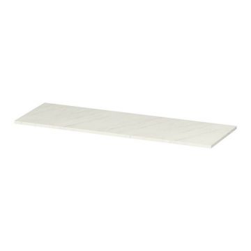Blat pentru lavoar alb din PAL finisaj marmura Cersanit Larga 140 cm