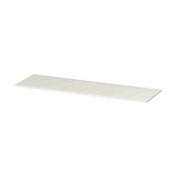 Blat pentru lavoar alb din PAL finisaj marmura Cersanit Larga 160 cm