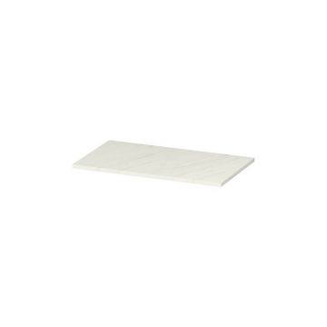Blat pentru lavoar alb din PAL finisaj marmura Cersanit Larga 80 cm