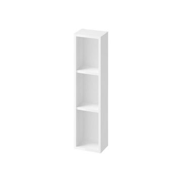 Dulap baie suspendat fara usa alb Cersanit Larga 20 cm cu 3 rafturi