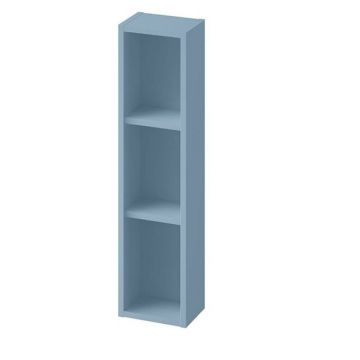 Dulap baie suspendat fara usa albastru Cersanit Larga 20 cm cu 3 rafturi