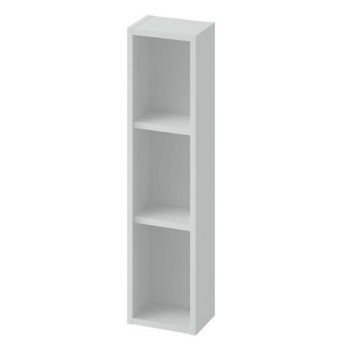 Dulap baie suspendat fara usa gri Cersanit Larga 20 cm cu 3 rafturi