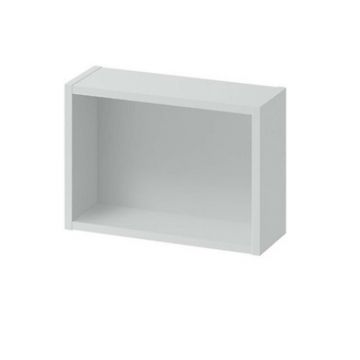 Dulap baie suspendat fara usa si polite gri Cersanit Larga 40 cm