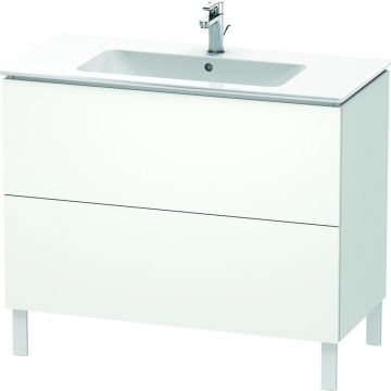 Dulap baza pe pardoseala Duravit L-Cube cu doua sertare 102cm alb super mat