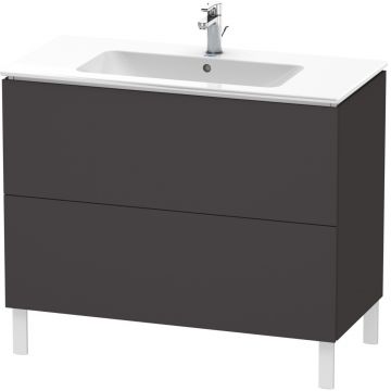 Dulap baza pe pardoseala Duravit L-Cube cu doua sertare 102cm grafit super mat