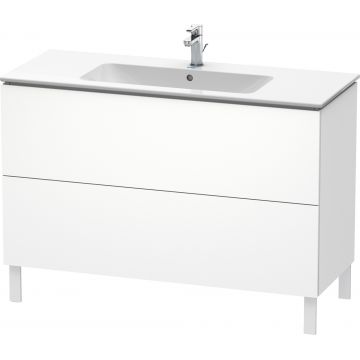 Dulap baza pe pardoseala Duravit L-Cube cu doua sertare 122cm alb décor mat