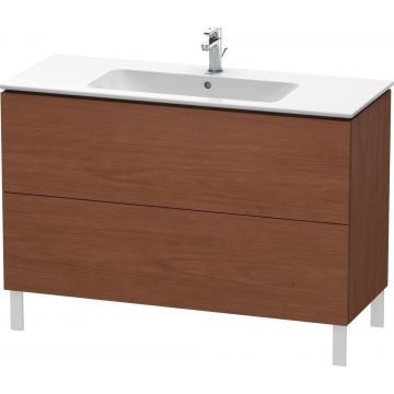 Dulap baza pe pardoseala Duravit L-Cube cu doua sertare 122cm furnir nuc natur