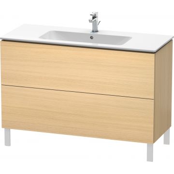 Dulap baza pe pardoseala Duravit L-Cube cu doua sertare 122cm furnir stejar mediteraneean