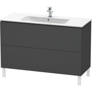 Dulap baza pe pardoseala Duravit L-Cube cu doua sertare 122cm grafit décor mat