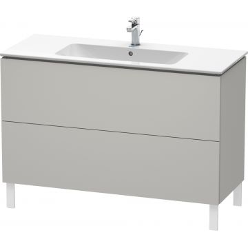 Dulap baza pe pardoseala Duravit L-Cube cu doua sertare 122cm gri beton mat