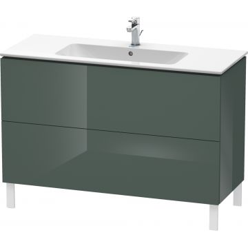 Dulap baza pe pardoseala Duravit L-Cube cu doua sertare 122cm gri Dolomiti lucios