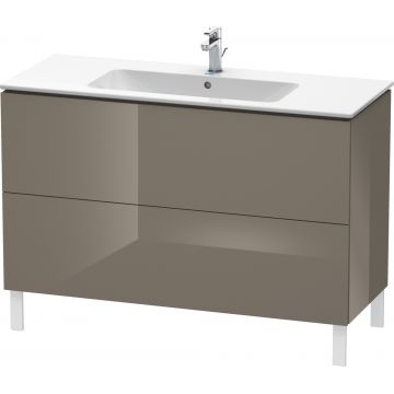 Dulap baza pe pardoseala Duravit L-Cube cu doua sertare 122cm gri flanel lucios