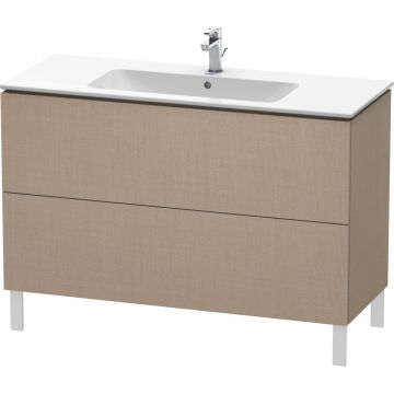 Dulap baza pe pardoseala Duravit L-Cube cu doua sertare 122cm linen decor