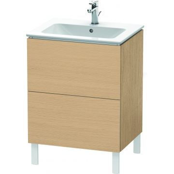 Dulap baza pe pardoseala Duravit L-Cube cu doua sertare 62cm stejar natur