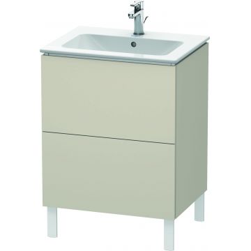Dulap baza pe pardoseala Duravit L-Cube cu doua sertare 62cm taupe super mat