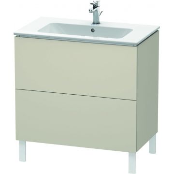 Dulap baza pe pardoseala Duravit L-Cube cu doua sertare 82cm taupe super mat