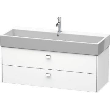 Dulap baza suspendat Duravit Brioso 1184x442mm cu doua sertare alb mat manere crom