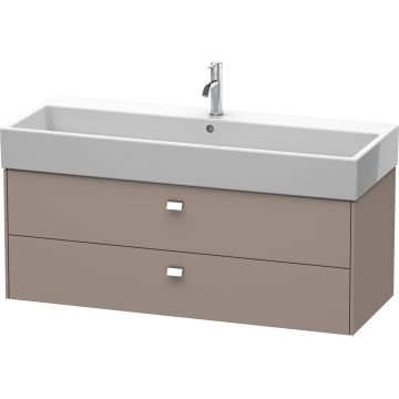 Dulap baza suspendat Duravit Brioso 1184x442mm cu doua sertare bazalt mat manere crom